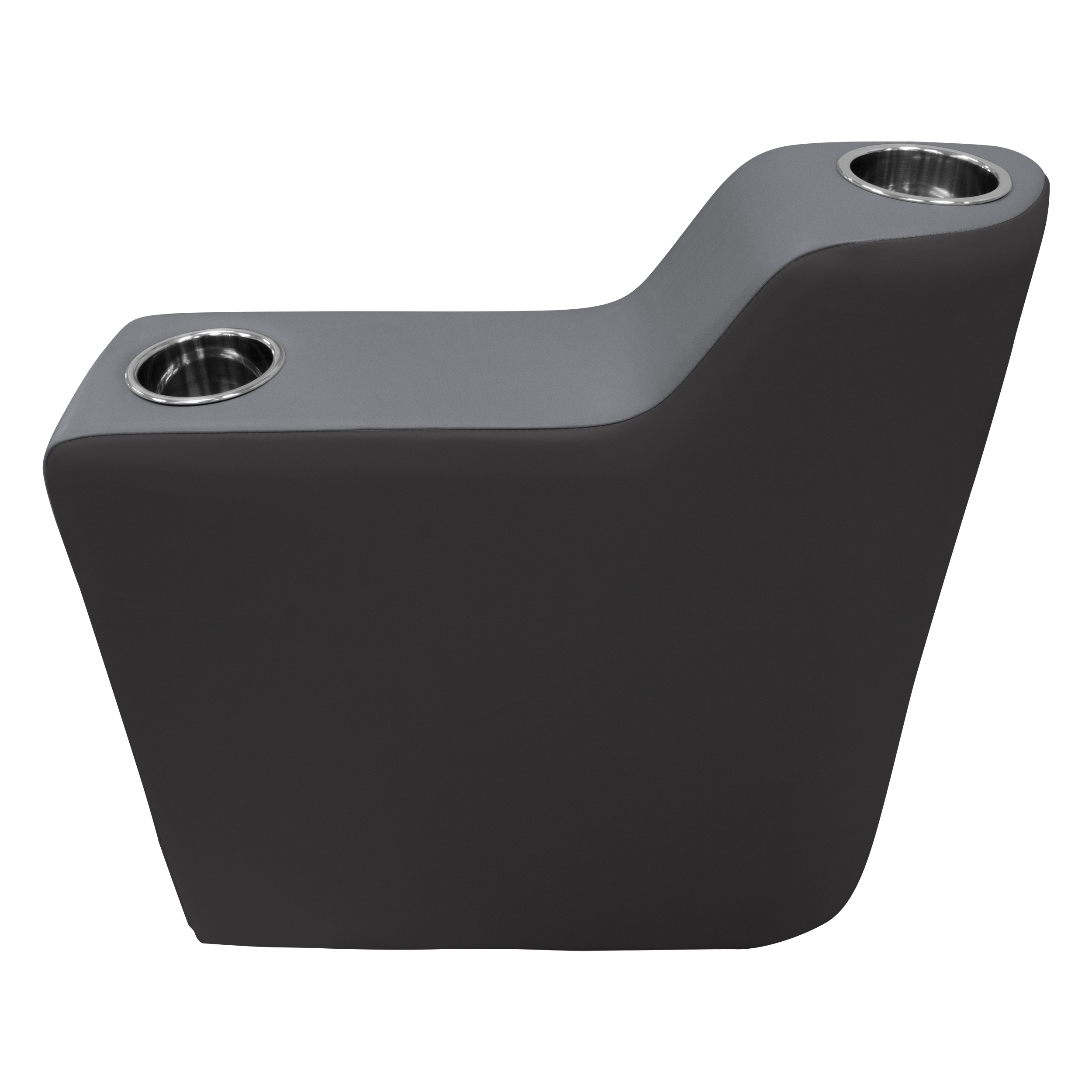 Wise 3009-1890 Premier Series Pontoon Left Radius Arm Rest, Slate / Dark Neutral
