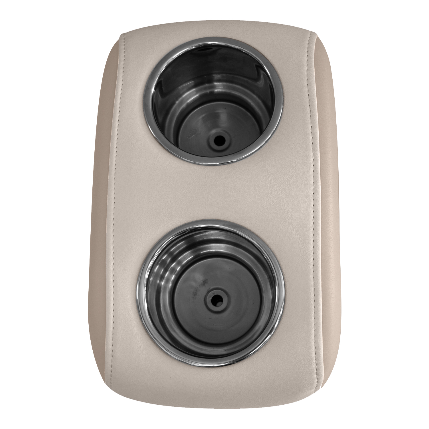 Wise 3059-1884 Pontoon Double Drink Holder with Stainless Steel Cup Holders Platinum / Mocha Java