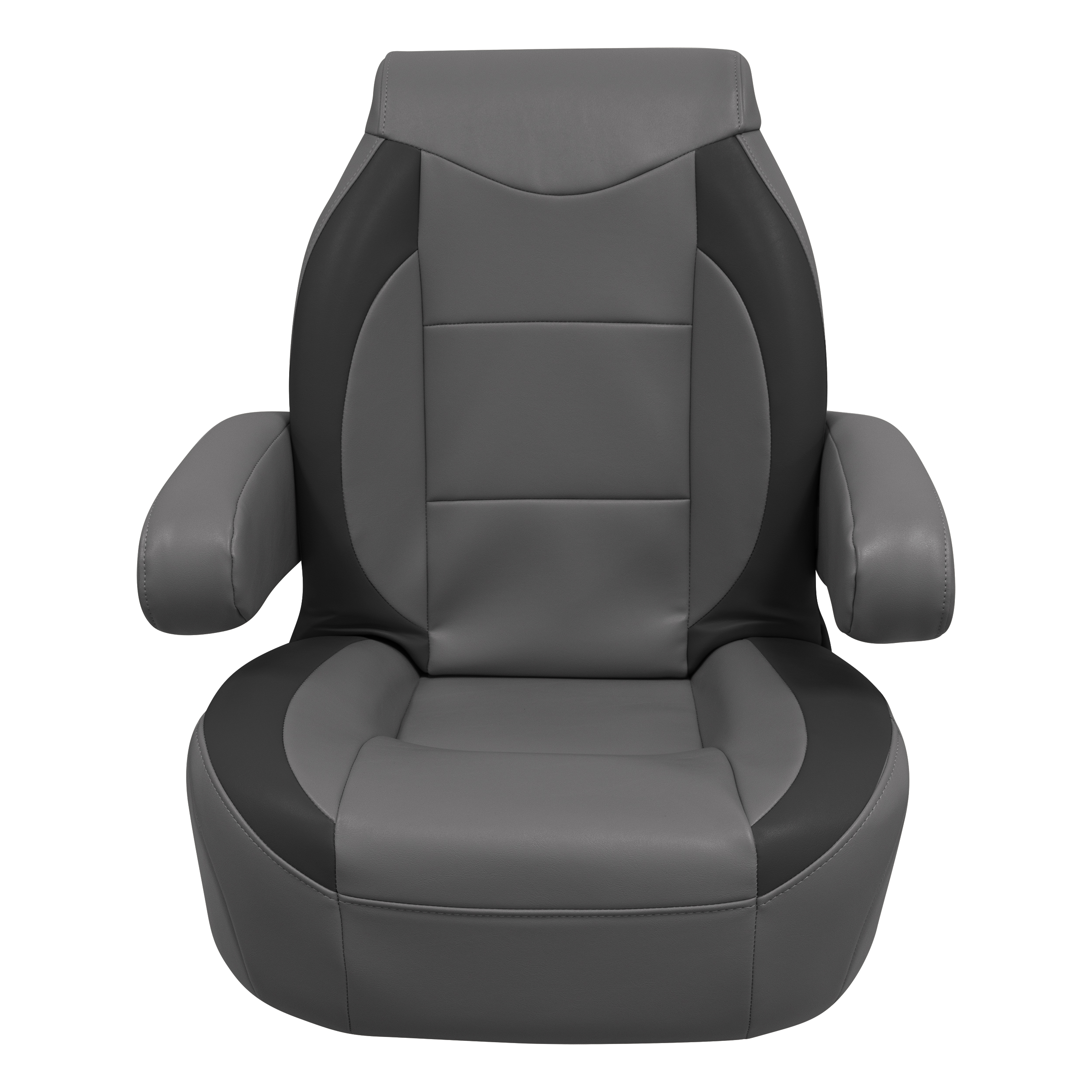 Wise 3126-1890 Premier Series High Back Pontoon Reclining Helm with Flip Up Arm Rests, Slate / Dark Neutral