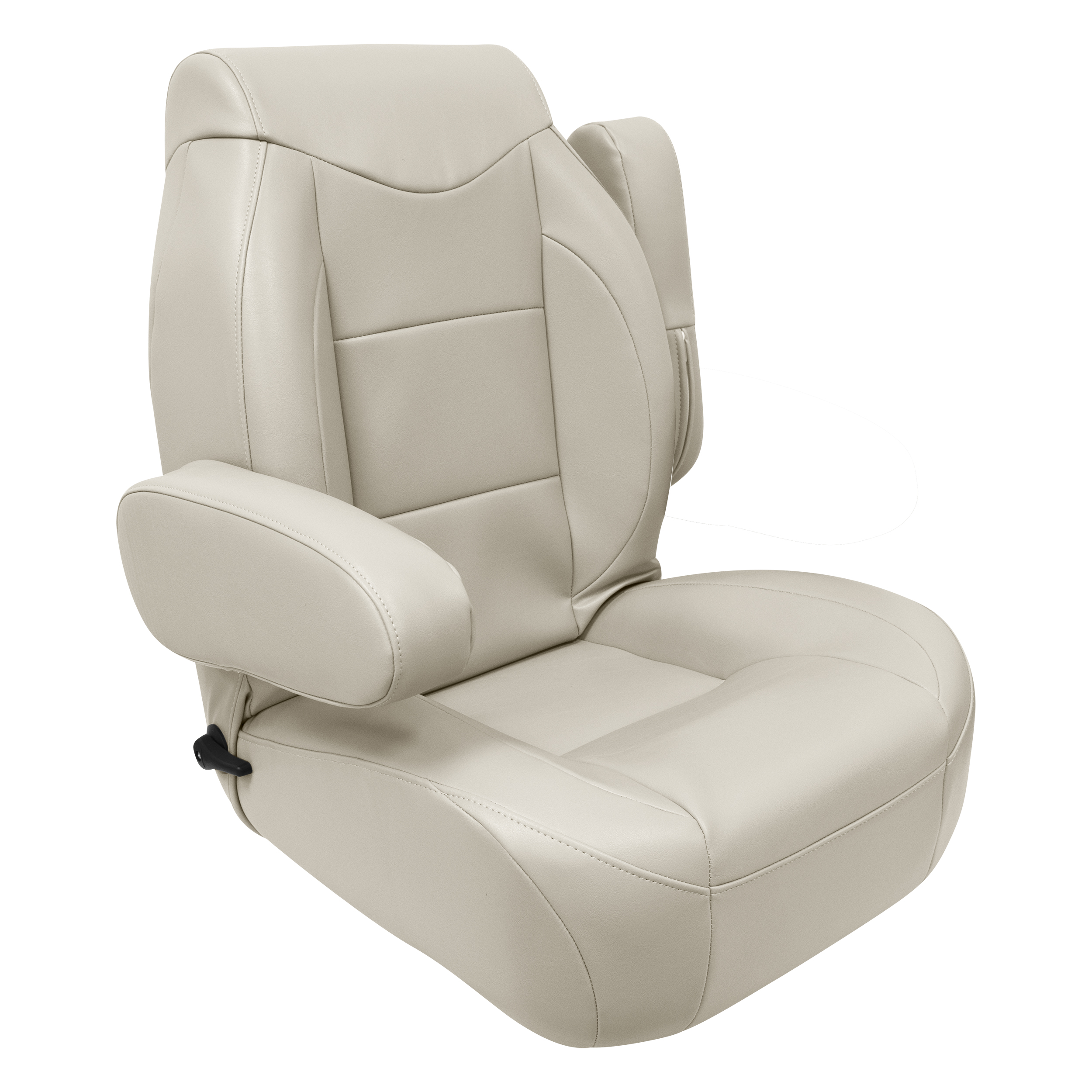 Wise 3126-990 Premier Series High Back Pontoon Reclining Helm with Flip Up Arm Rests Platinum