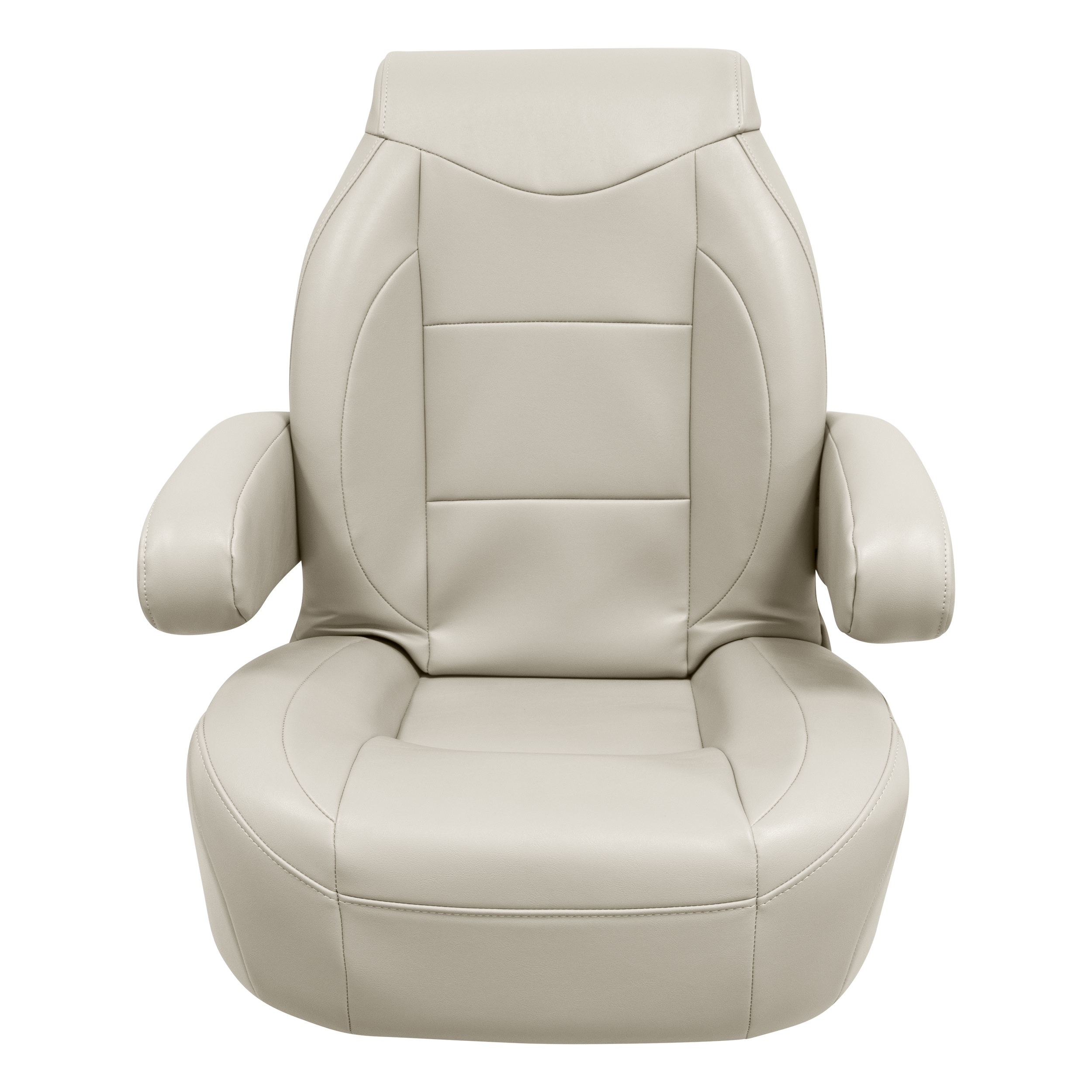 Wise 3126-990 Premier Series High Back Pontoon Reclining Helm with Flip Up Arm Rests Platinum