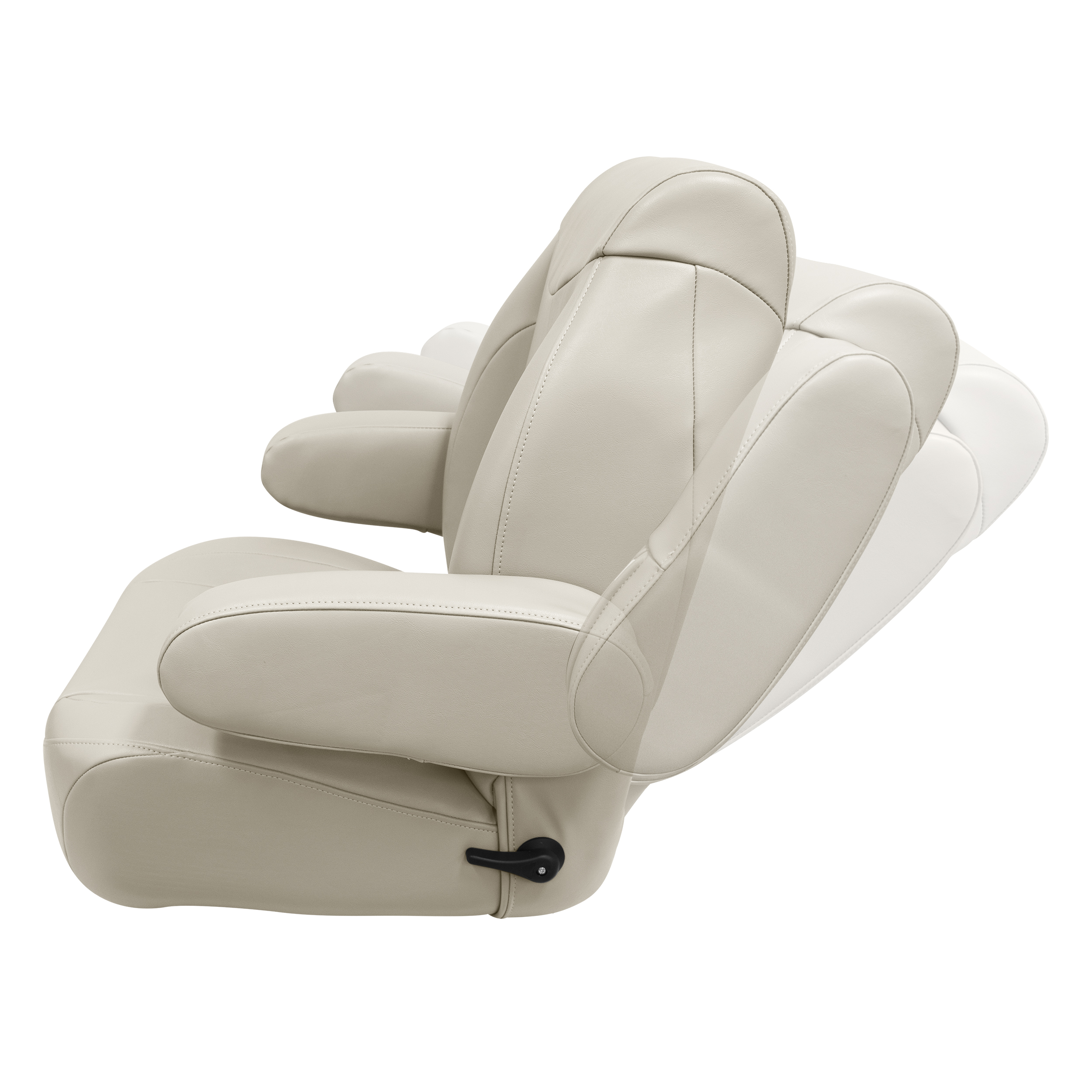 Wise 3126-990 Premier Series High Back Pontoon Reclining Helm with Flip Up Arm Rests Platinum