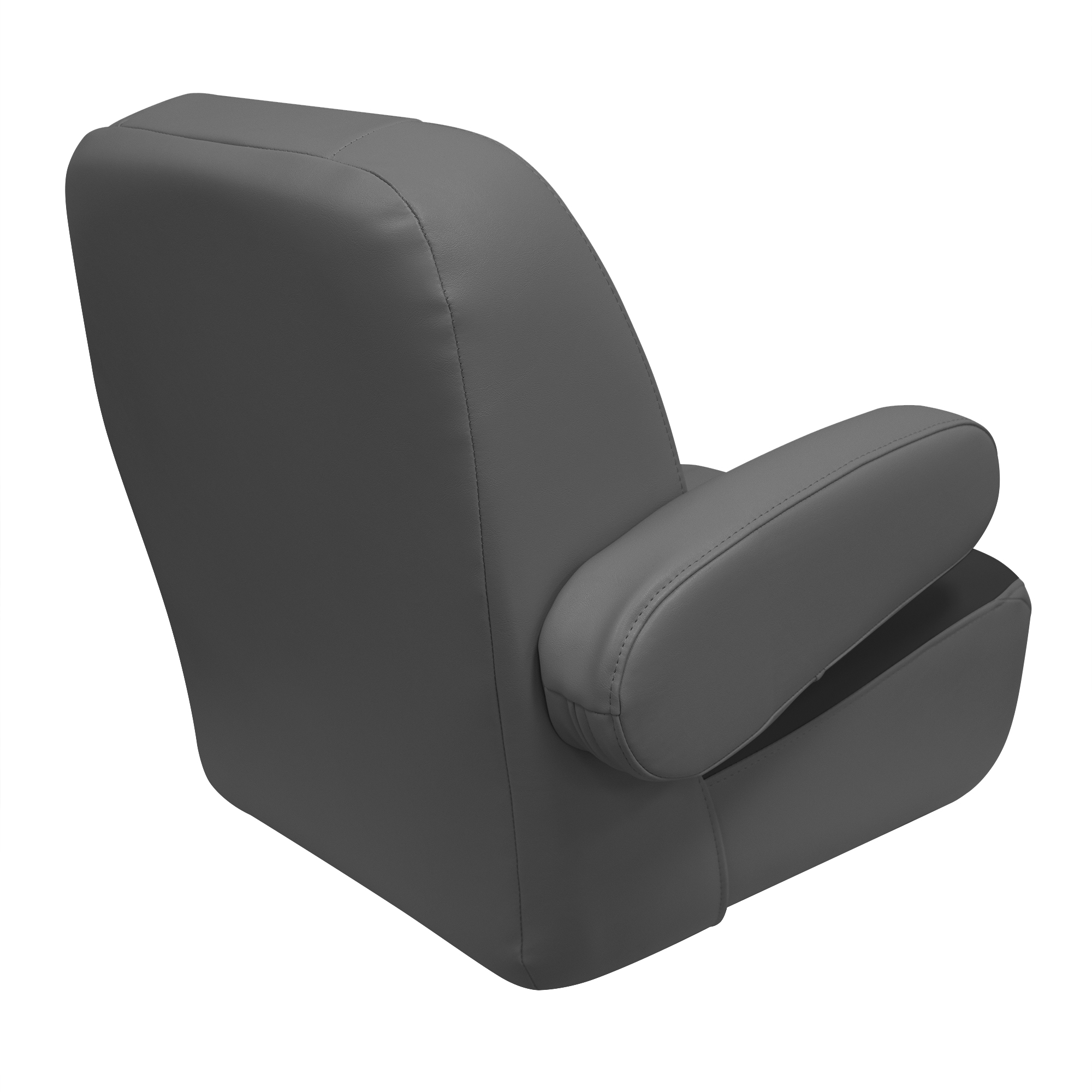 Wise 3127-1890 Premier Series Mid Back Pontoon Helm with Flip Up Arm Rests Slate / Dark Neutral