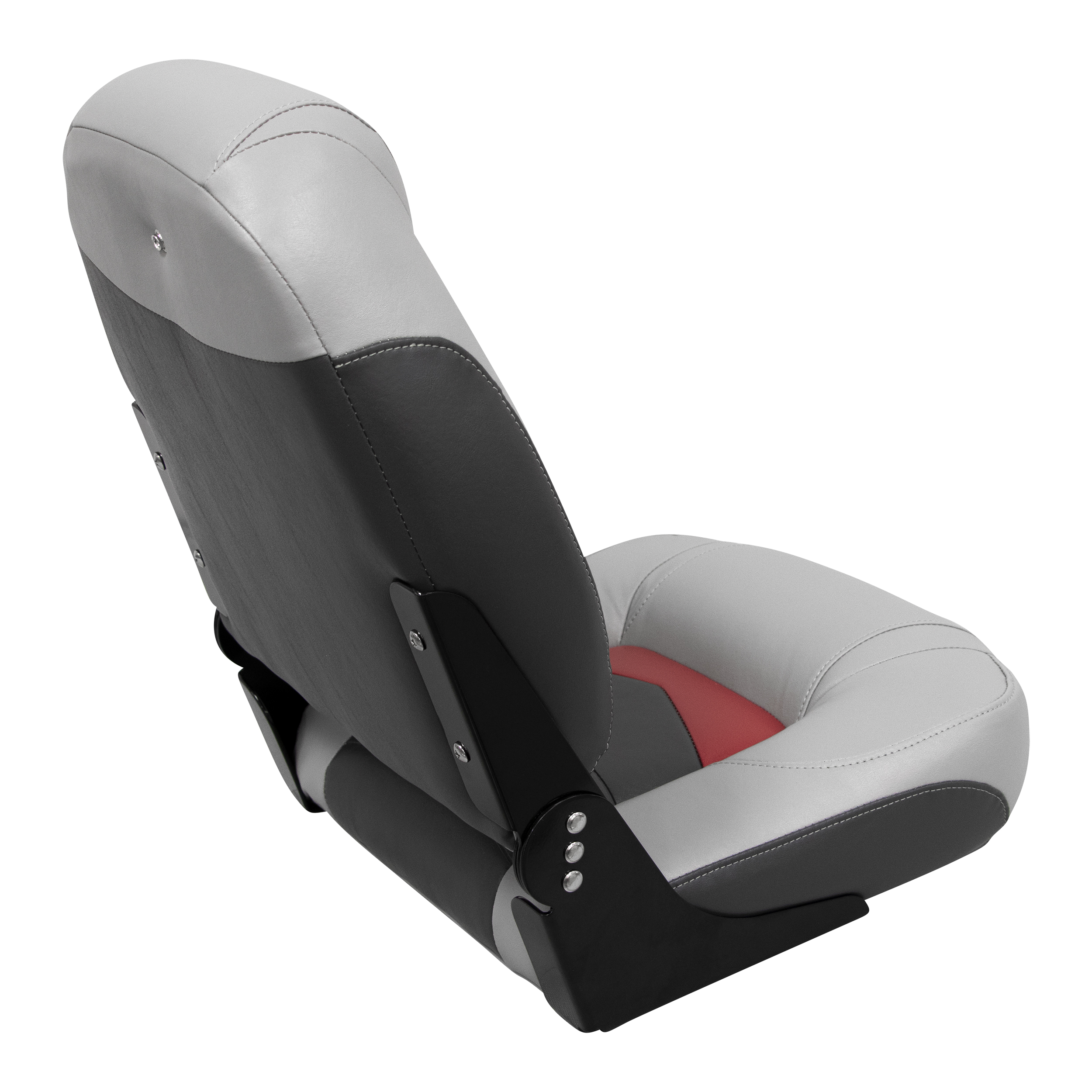 Wise 3304-1881 Pro-Angler Series High Back Boat Seat Marble Grey / Regal Red / Charcoal