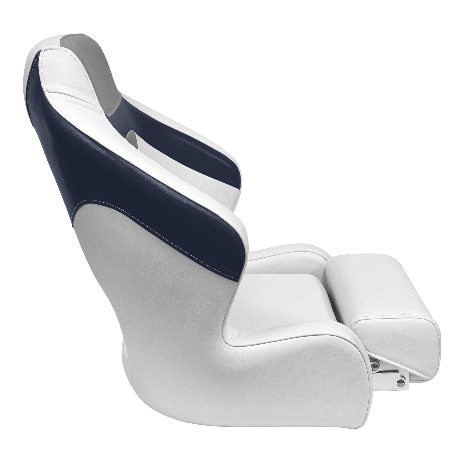 Wise 3338-1773 BAJA XL Bucket Seat with Flip Up Bolster Brite White / Marble Grey / Midnight Navy