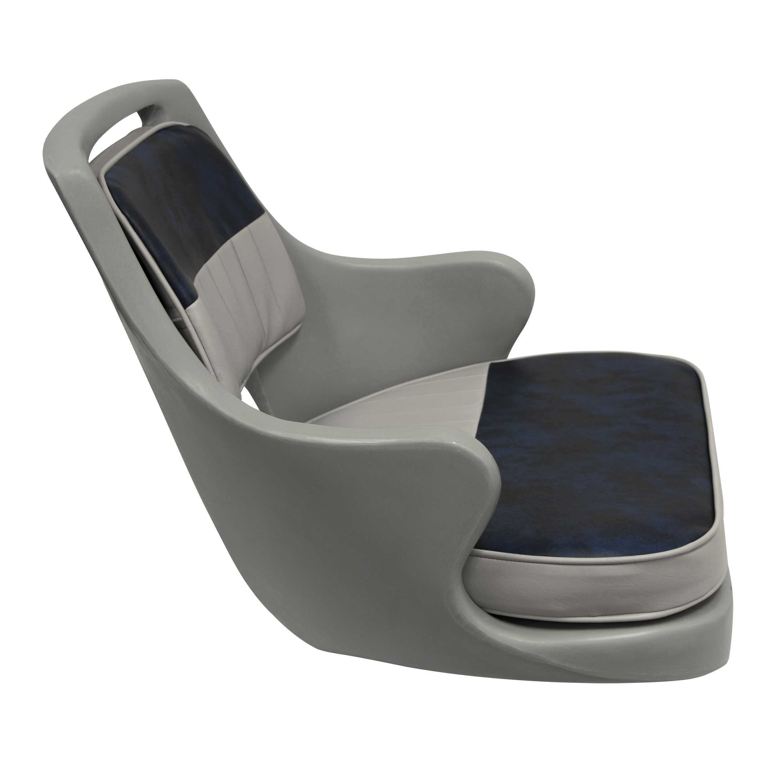 Wise 8WD015-3-660 Standard Pilot Chair & Cushions with Armrests – Grey / Navy