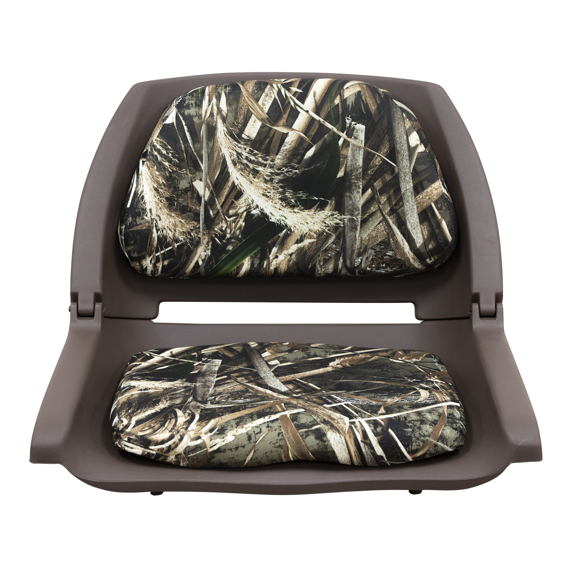 Wise 8WD139CLS-B-733 Molded Fishing Boat Seat with Cordura Camo Cushion Pads Brown Shell / Realtree Max 5