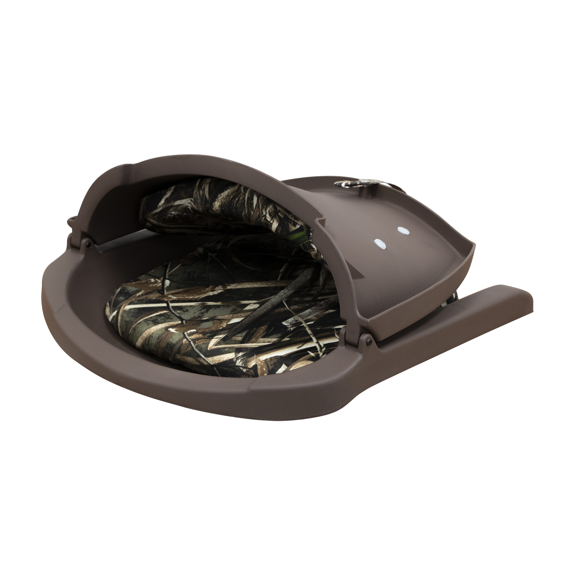 Wise 8WD139CLS-B-733 Molded Fishing Boat Seat with Cordura Camo Cushion Pads Brown Shell / Realtree Max 5