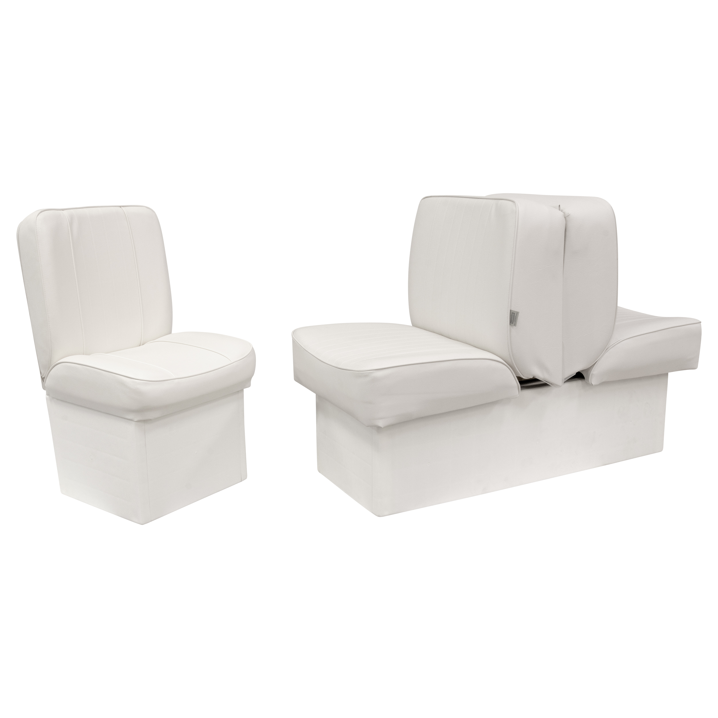 Wise 8WD707P-1-710 Deluxe Series Back to Back Lounge Seat – White