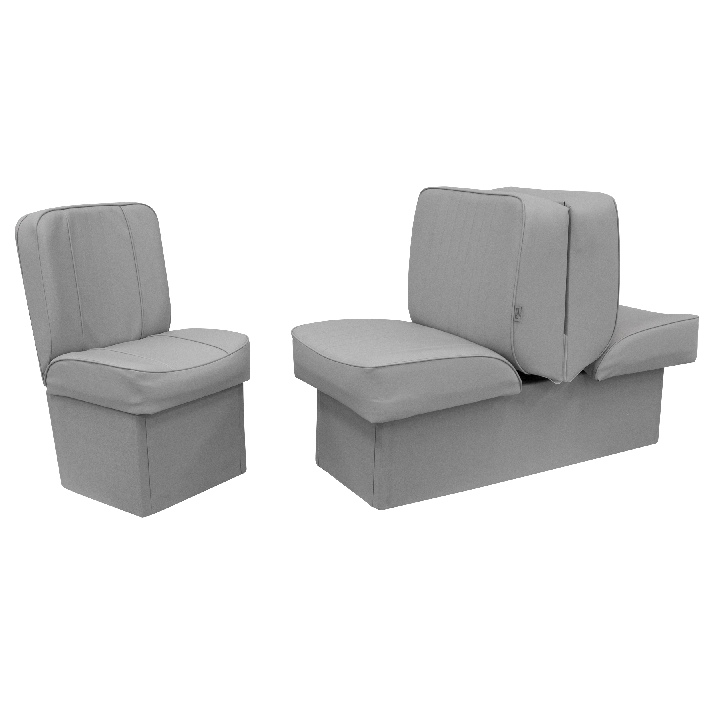Wise 8WD707P-1-717 Deluxe Series Back to Back Lounge Seat – Grey