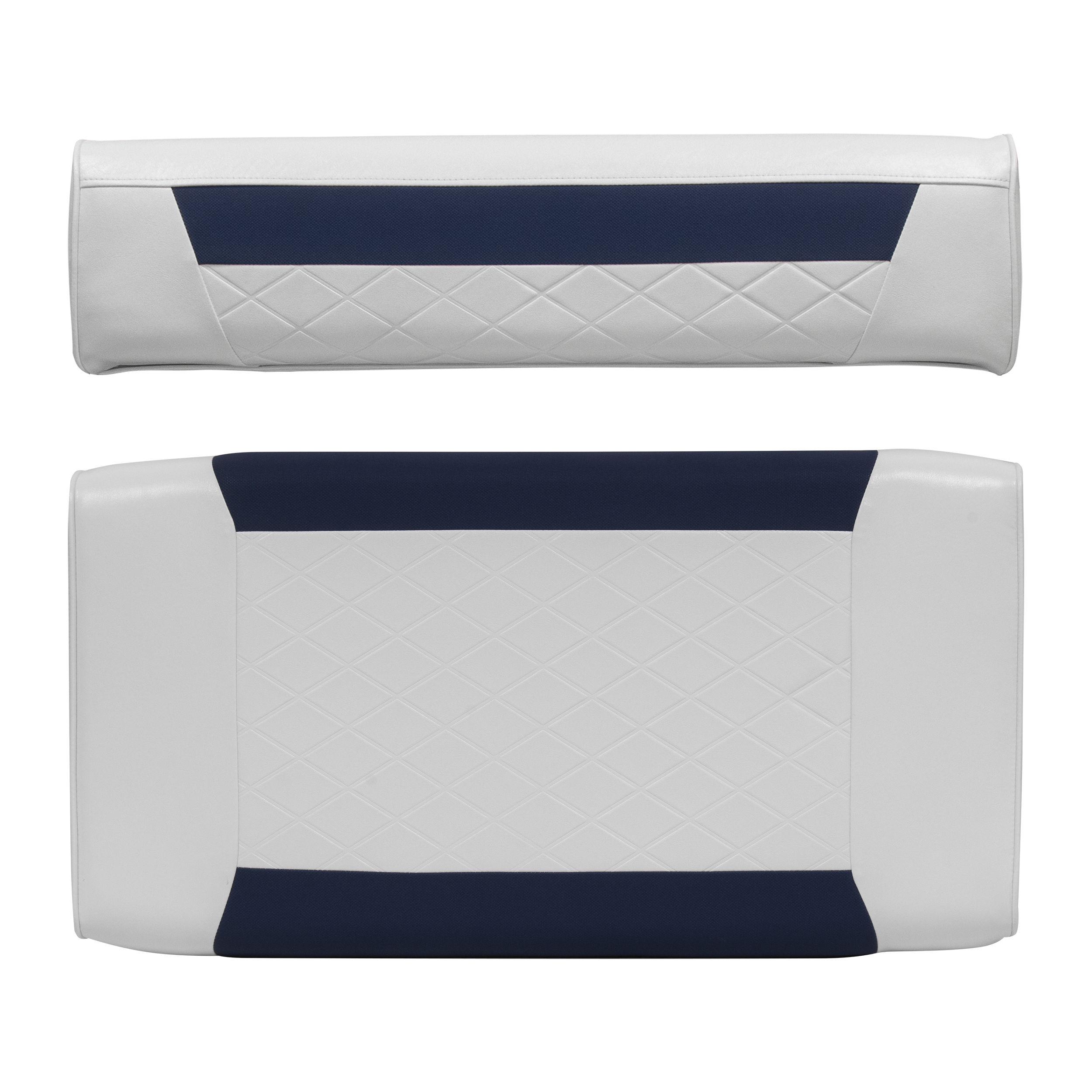 Wise 8WD156-BS-1904 Deluxe Series Swingback Back Rest & Seat Cushion Set, fits 70 Qt. / 62 Qt. Swingback Cooler Seat – Brite White / Mariner Blue