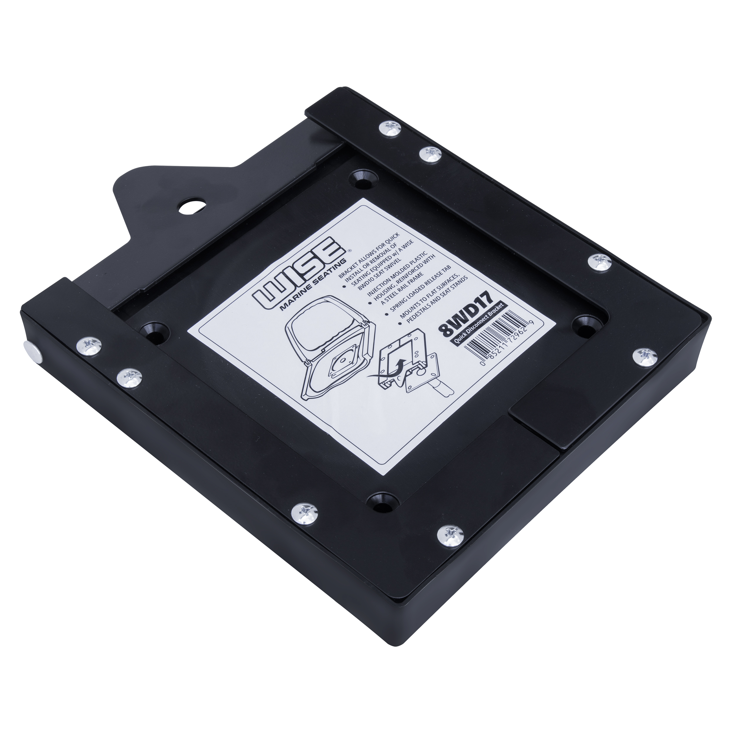 Wise 8WD17 Quick Disconnect Bracket for Boat Seat Swivel – Fits 6″ Swivel