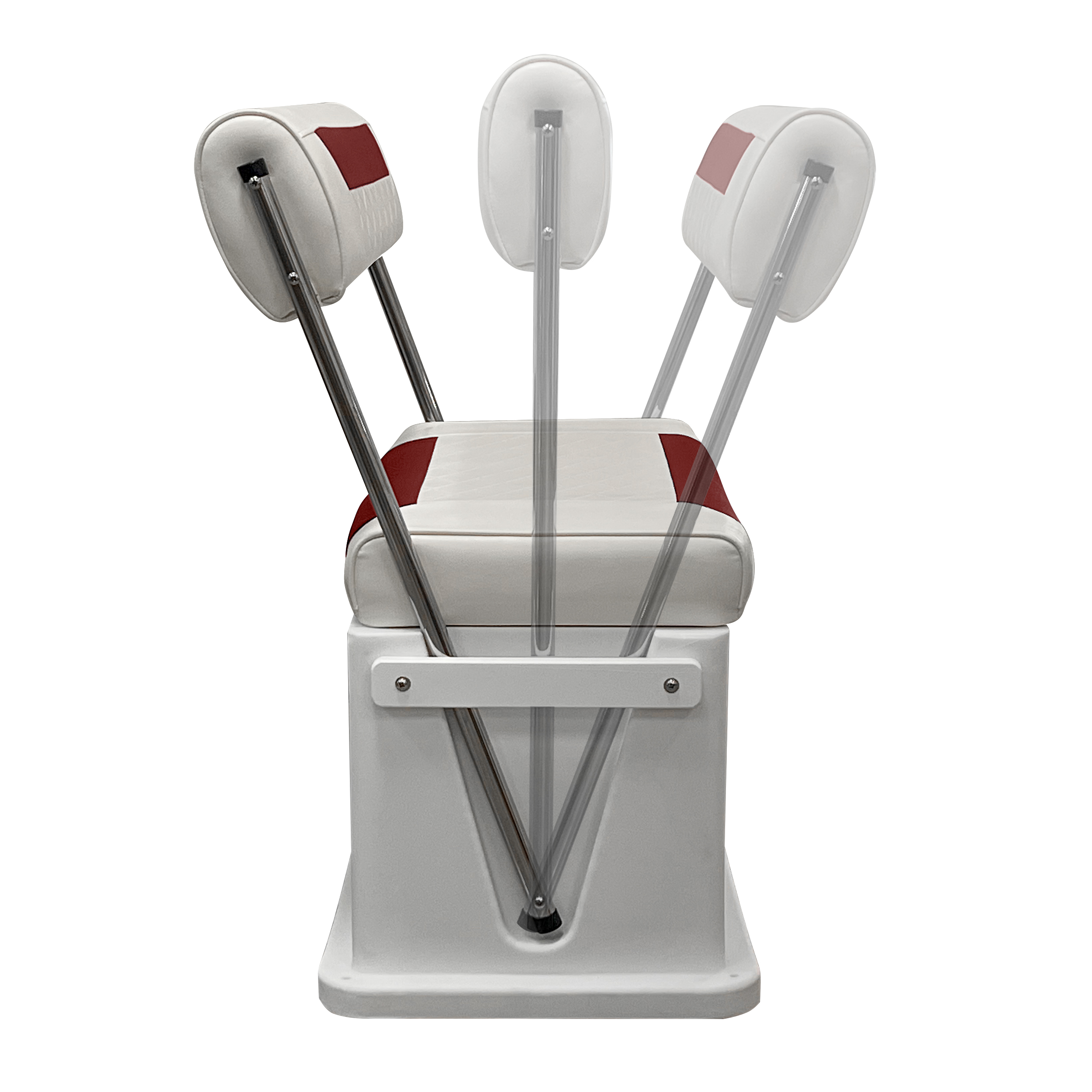 Wise 8WD437-1906 Premium Swingback Cooler/Storage Seat, 62 Quart, White / Crimson Red