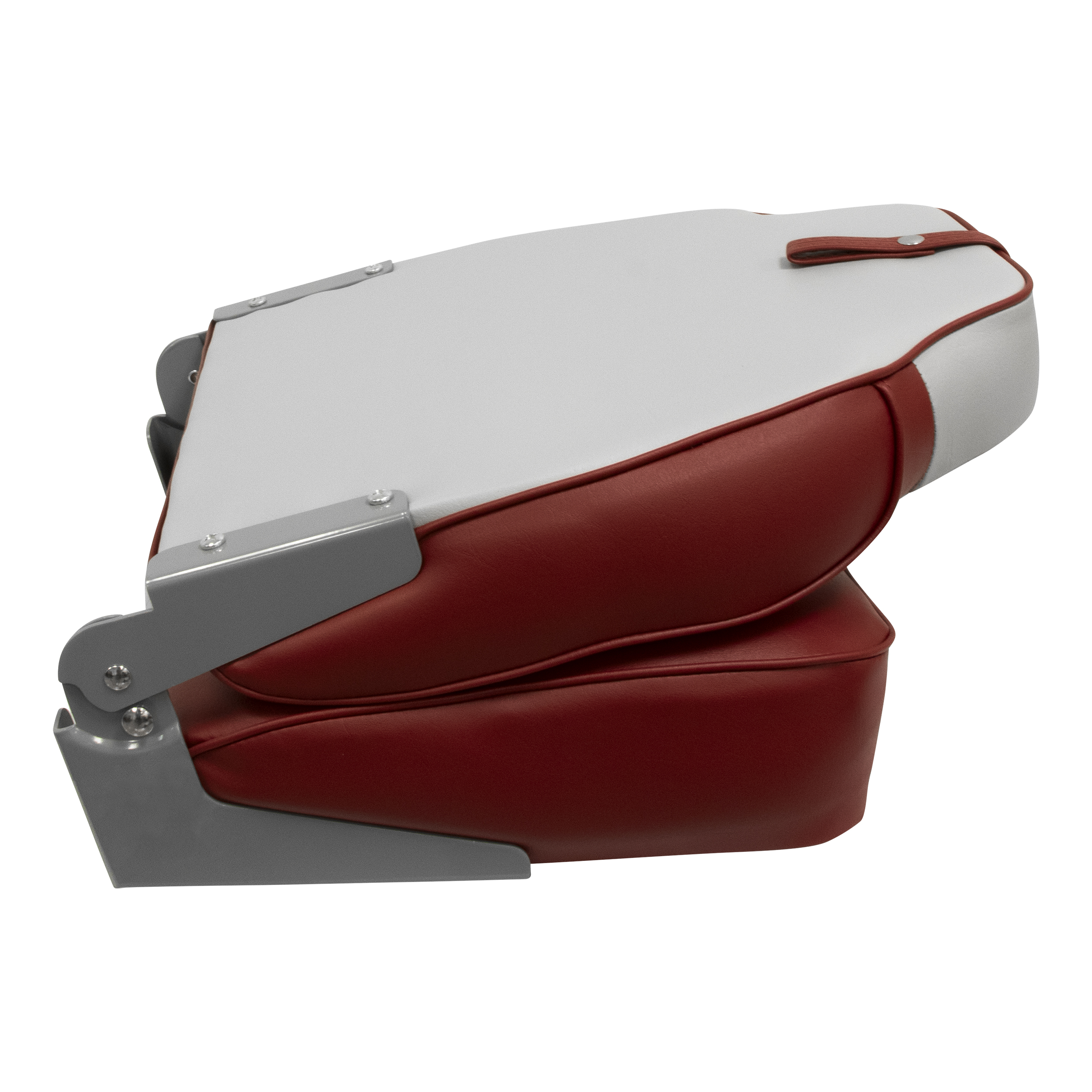 Wise 8WD640PLS-661 Lund Style High Back Fishing Boat Seat – Grey / Red