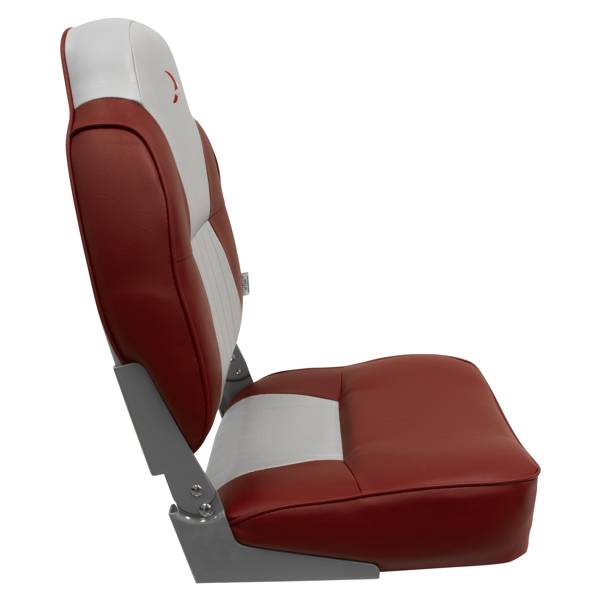 Wise 8WD640PLS-661 Lund Style High Back Fishing Boat Seat – Grey / Red