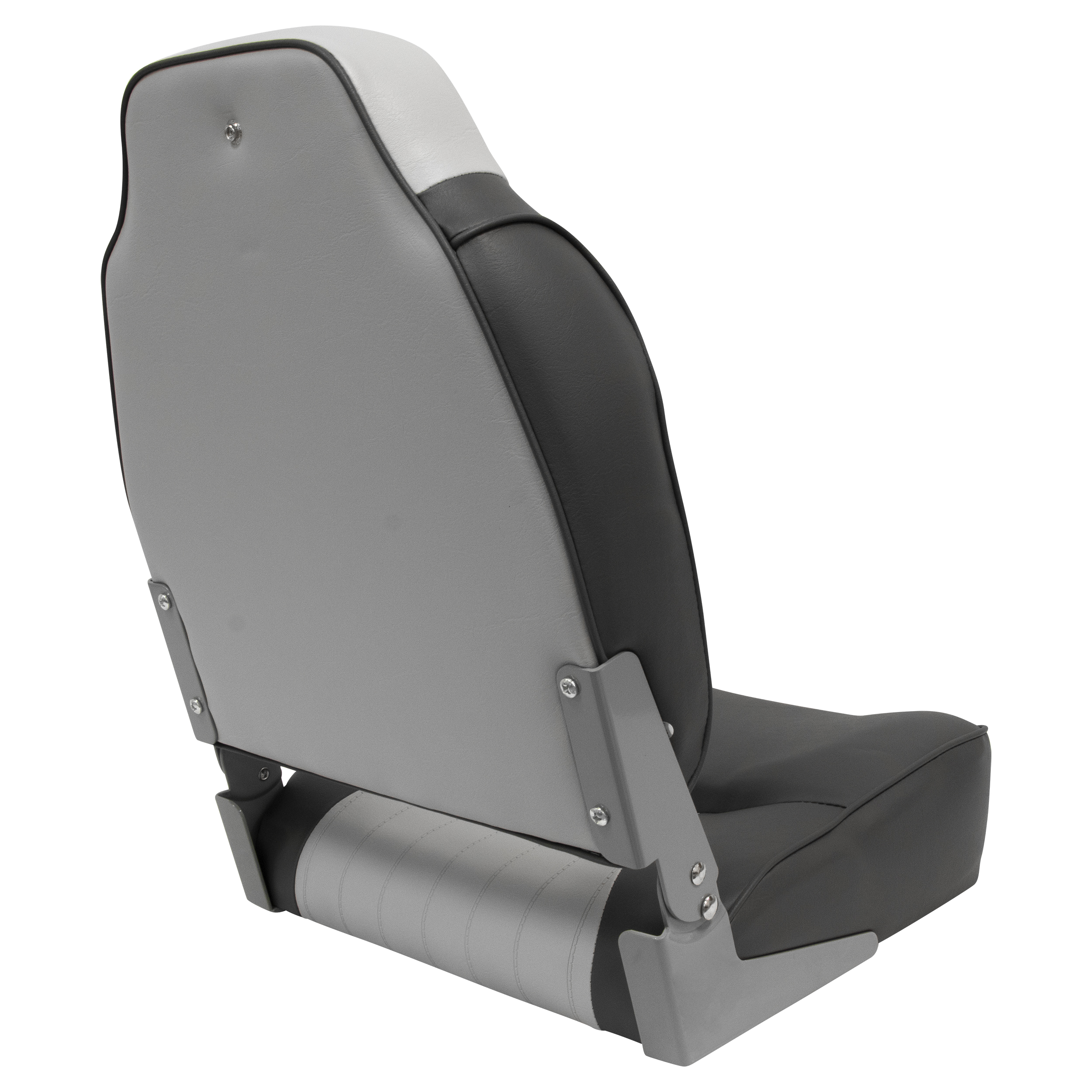 Wise 8WD640PLS-664 Lund Style High Back Fishing Boat Seat – Grey / Charcoal