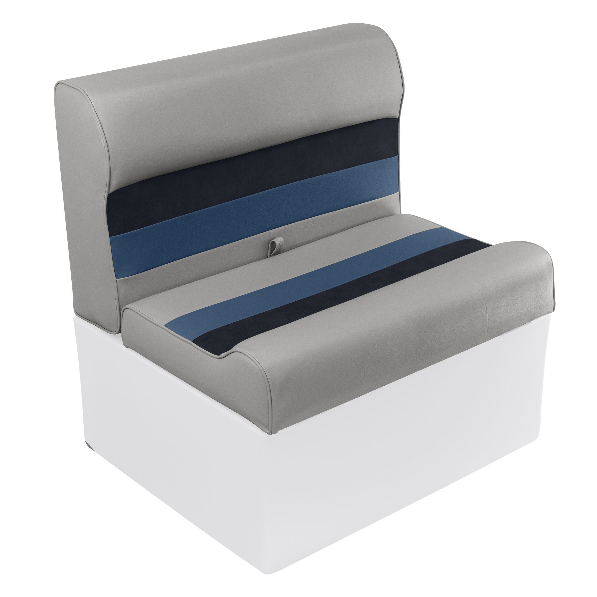 Wise 8WD95-1011 Deluxe Series Pontoon 28″ Bench Cushion Set – Grey / Navy / Blue