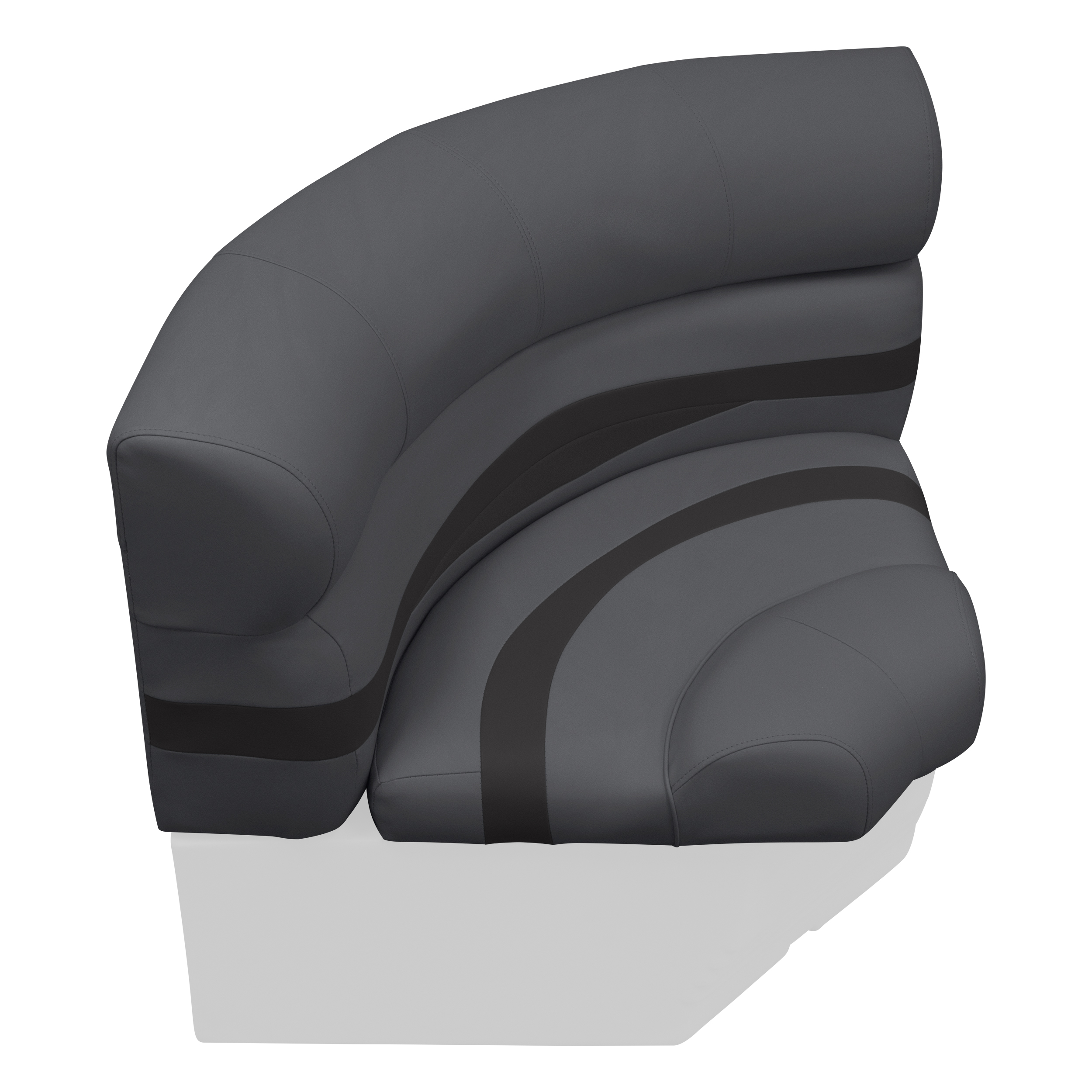 Wise BM11002-1890 Premier Series Pontoon 32″ Bow Radius Corner Cushion Set – Slate / Dark Neutral