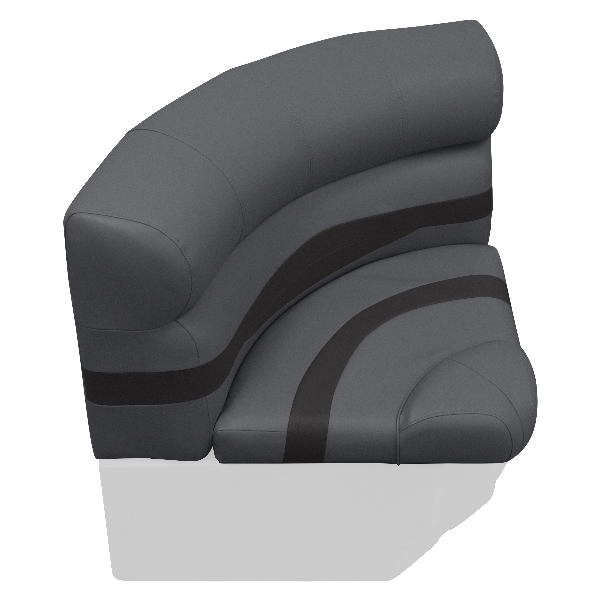 Wise BM11028-1890 Premier Series Pontoon 28″ Radius Corner Cushion Set – Slate / Dark Neutral