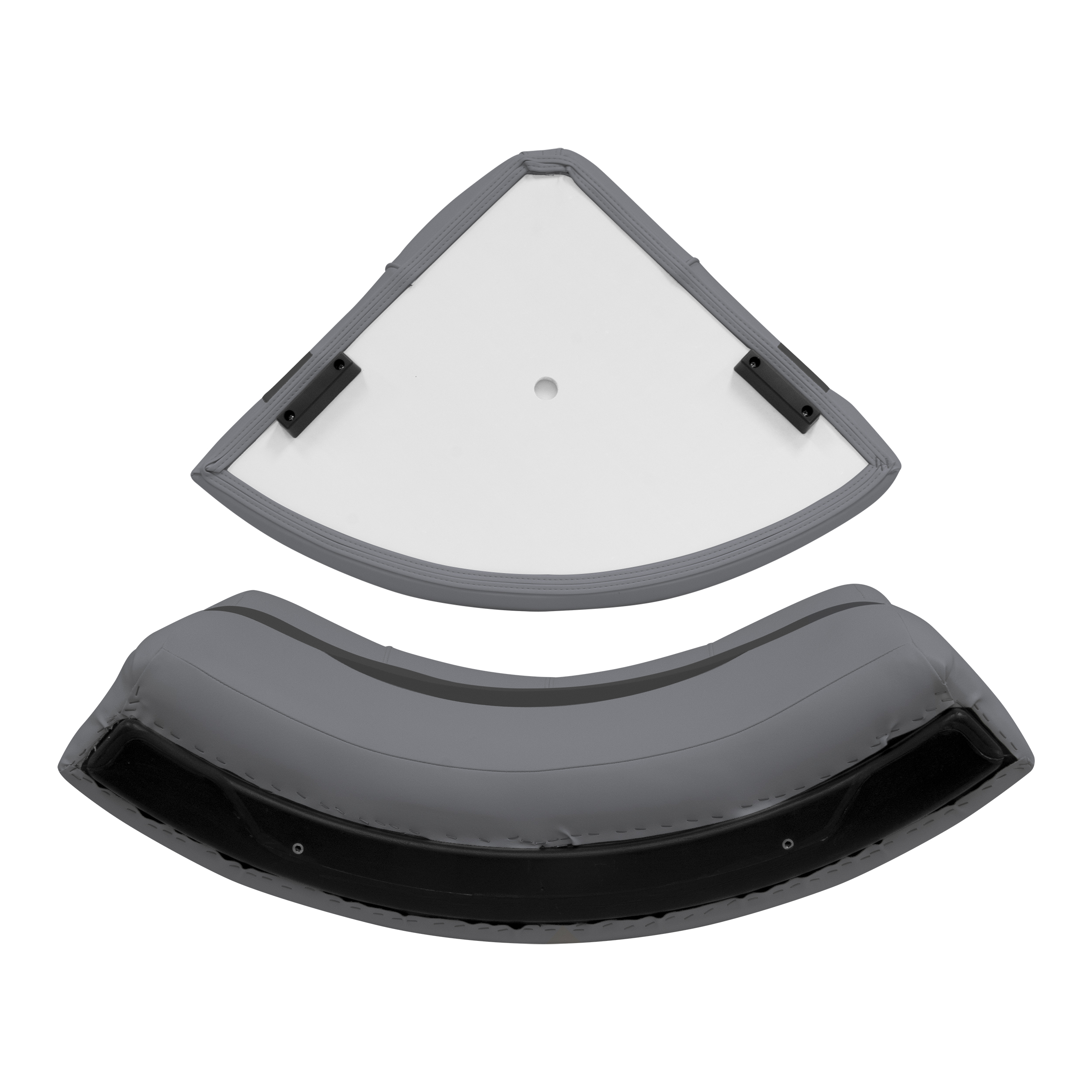 Wise BM11028-1890 Premier Series Pontoon 28″ Radius Corner Cushion Set – Slate / Dark Neutral