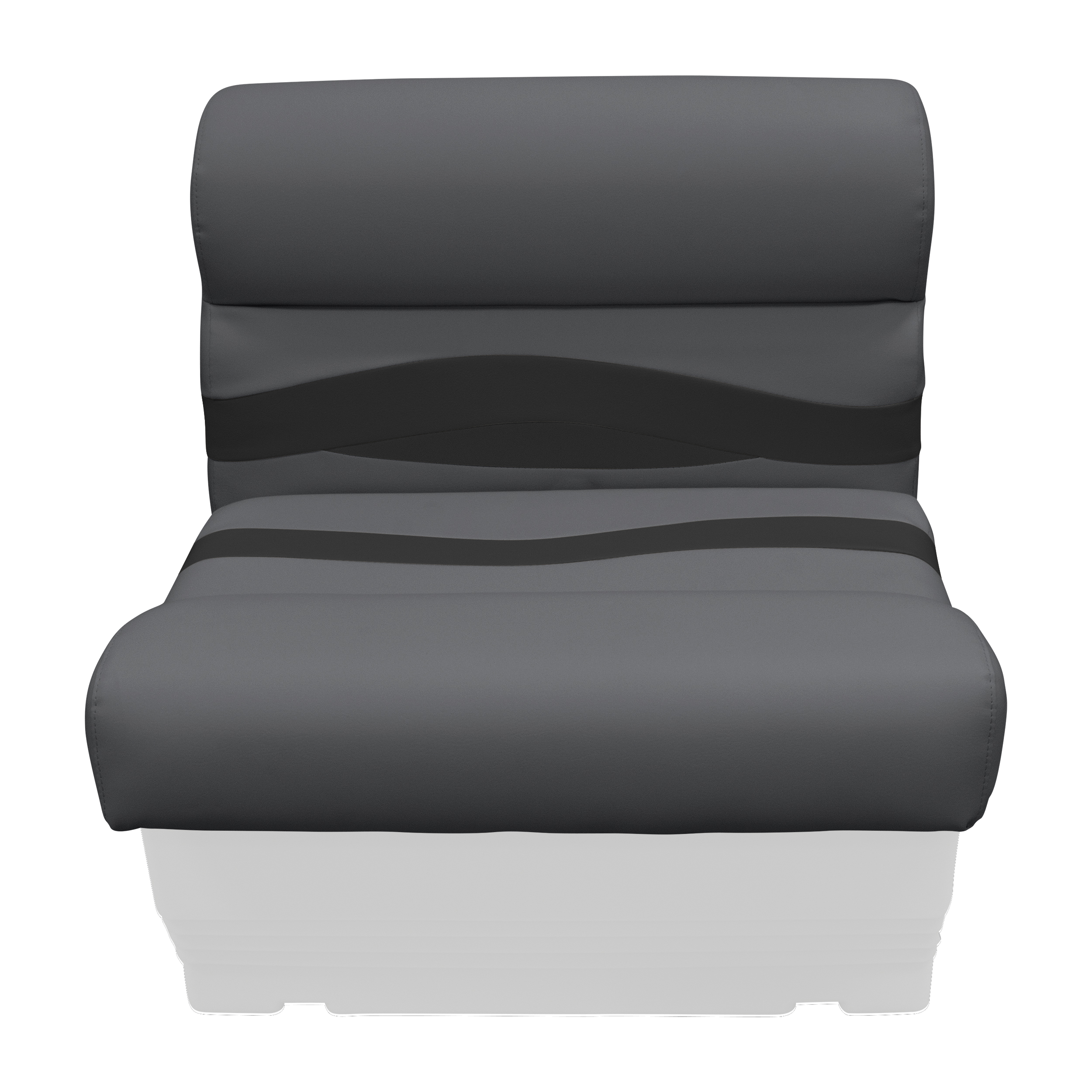 Wise BM1143-1890 Premier Series Pontoon 27″ Bench Cushion Set – Slate / Dark Neutral