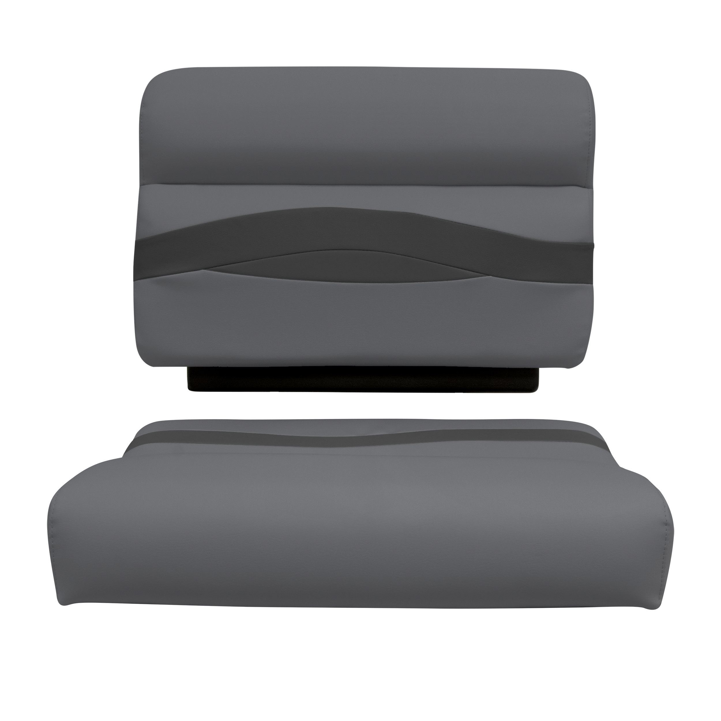 Wise BM1143-1890 Premier Series Pontoon 27″ Bench Cushion Set – Slate / Dark Neutral