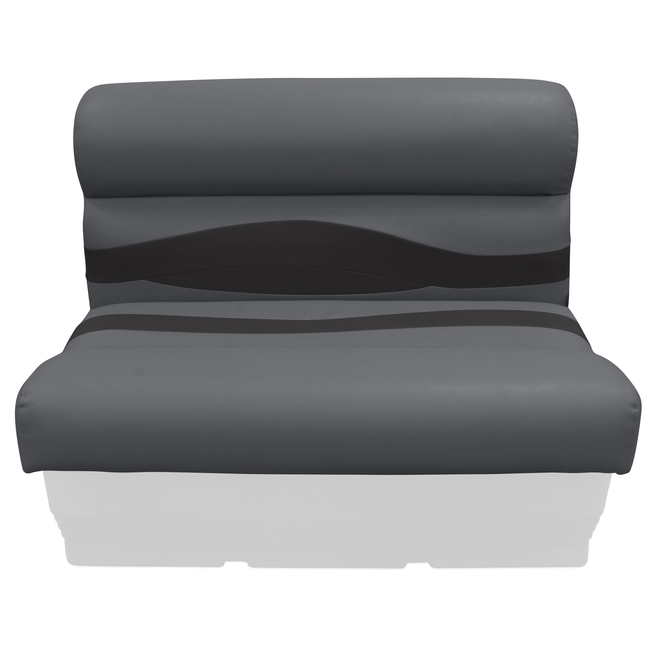 Wise BM1144-1890 Premier Series Pontoon 36″ Bench Cushion Set – Slate / Dark Neutral