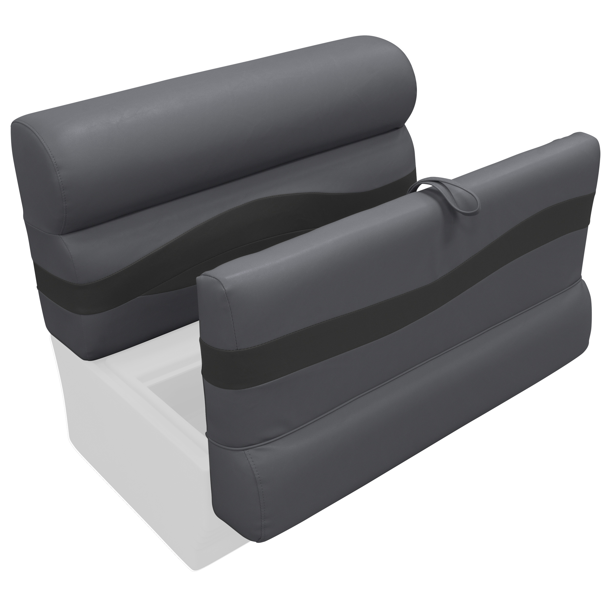 Wise BM1144-1890 Premier Series Pontoon 36″ Bench Cushion Set – Slate / Dark Neutral