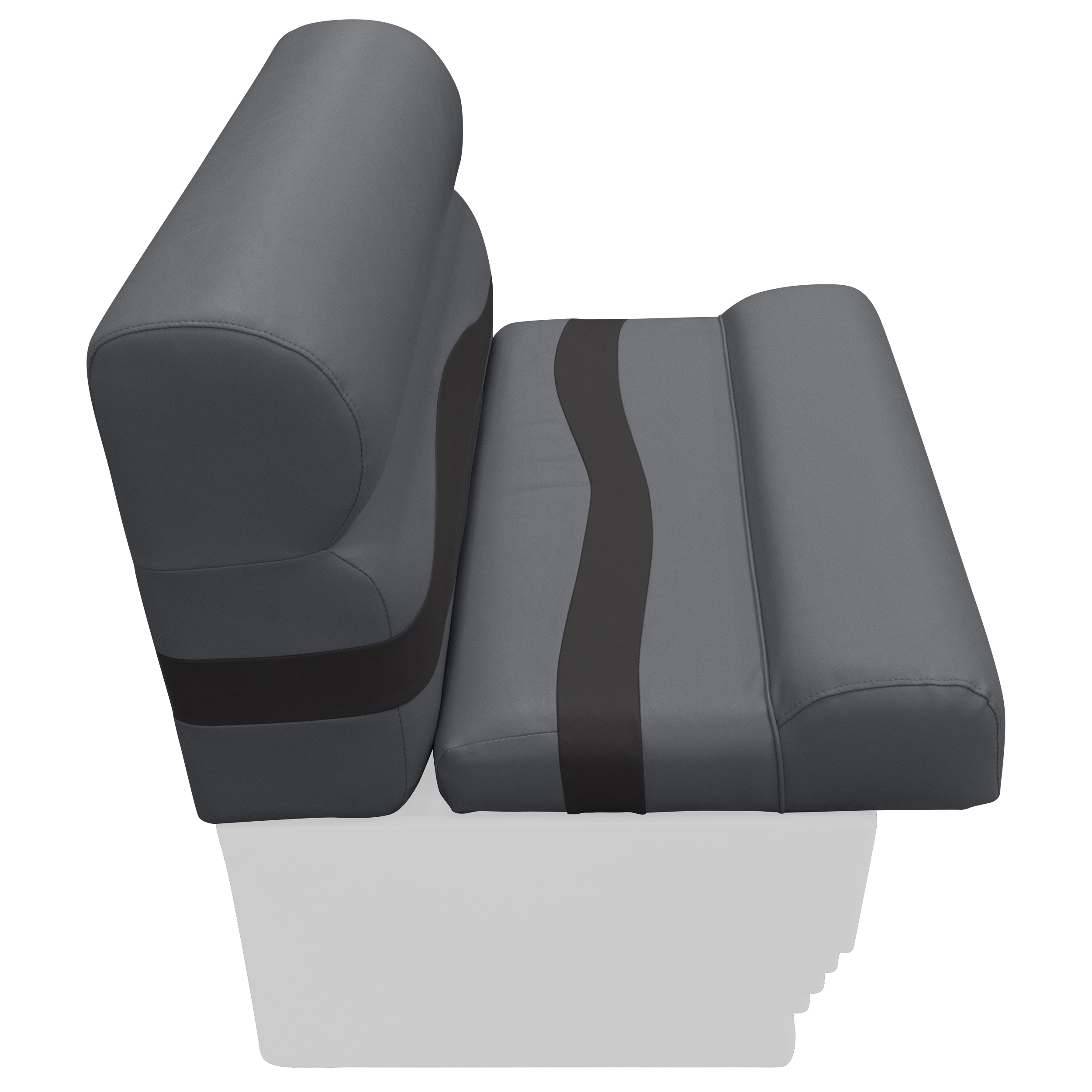 Wise BM1144-1890 Premier Series Pontoon 36″ Bench Cushion Set – Slate / Dark Neutral