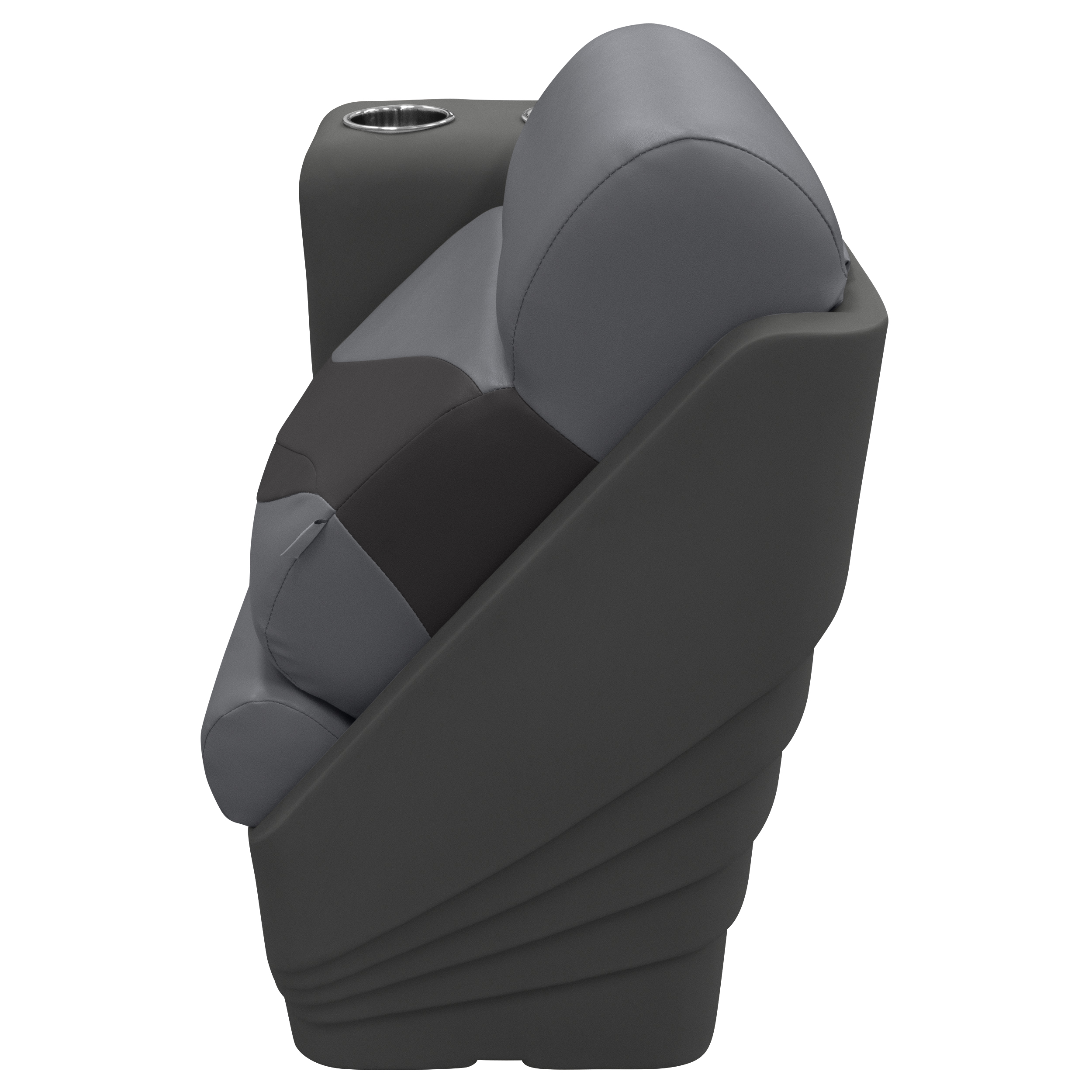 Wise BM13006L-1890 Premier Series Pontoon Lean Back Recliner – Left Radius, Slate / Dark Neutral