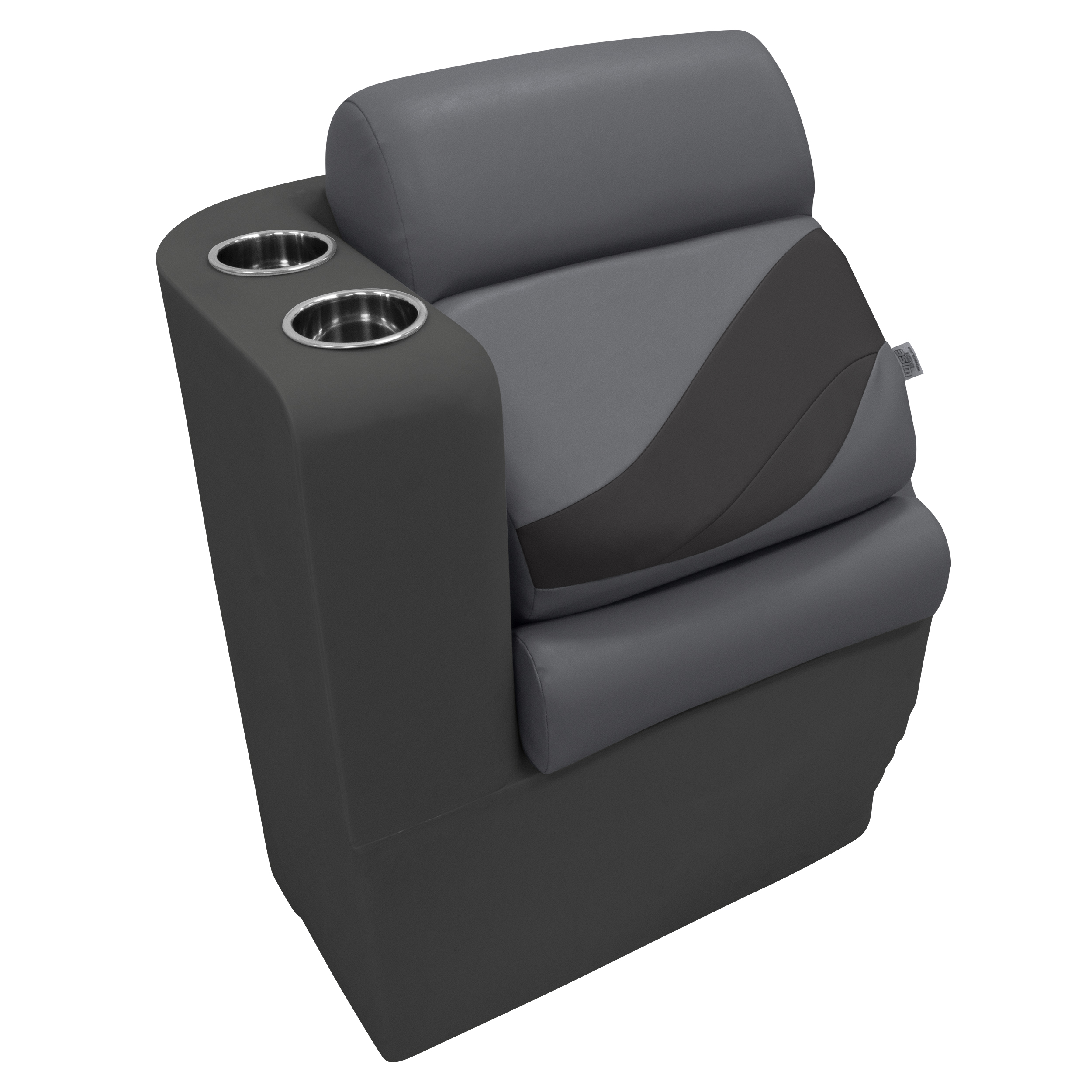 Wise BM13006L-1890 Premier Series Pontoon Lean Back Recliner – Left Radius, Slate / Dark Neutral