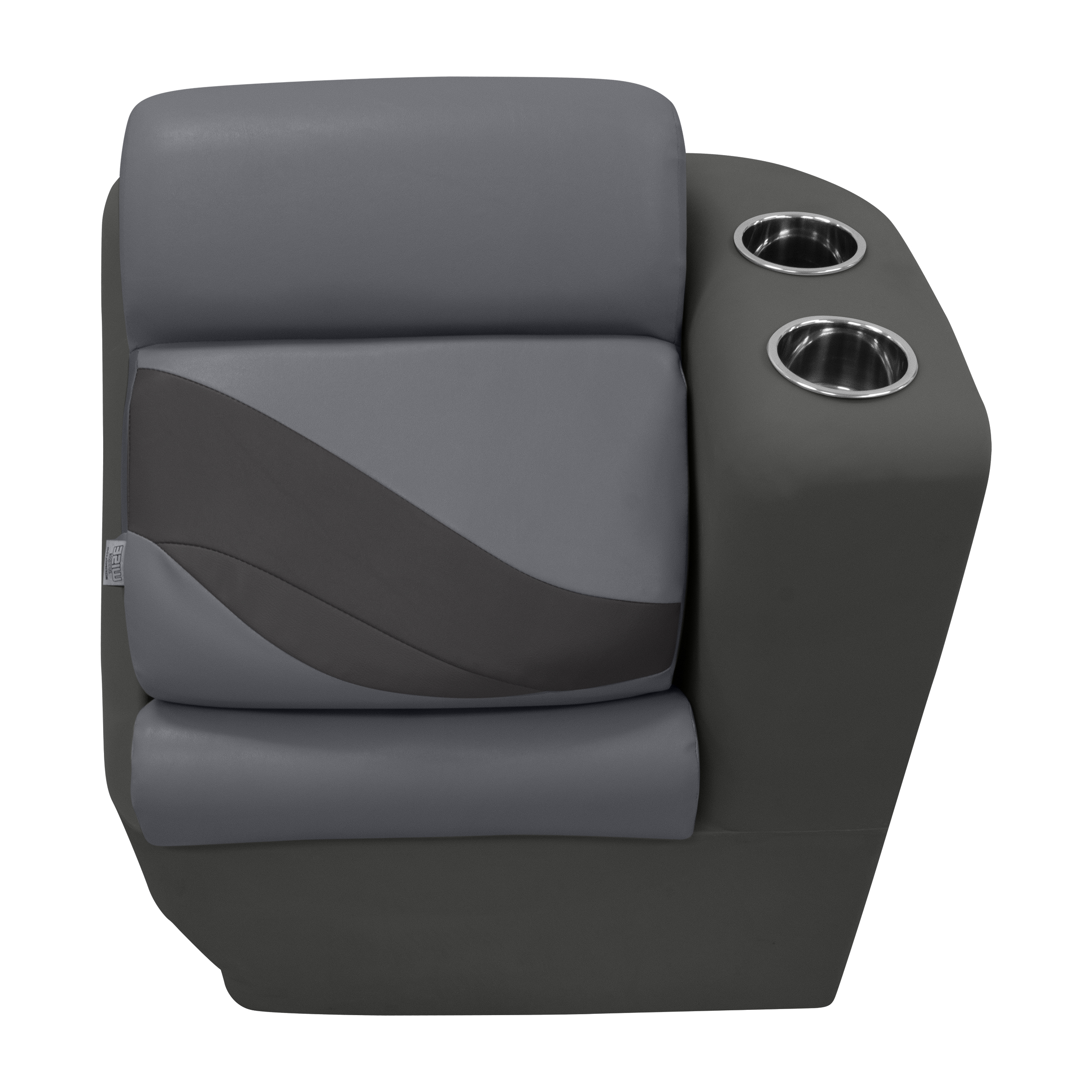 Wise BM13006R-1890 Premier Series Pontoon Lean Back Recliner – Right Radius, Slate / Dark Neutral