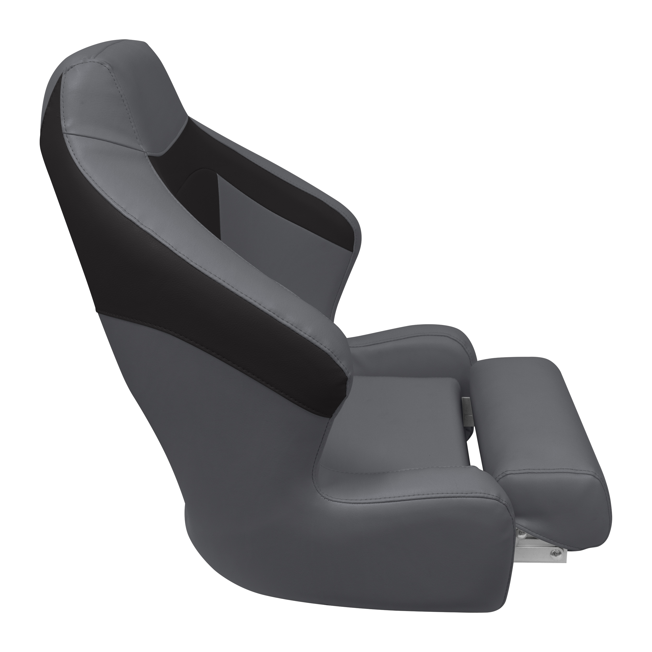 Wise BM3338-1890 Premier Series Pontoon XL Bucket Seat with Flip Up Bolster, Slate / Dark Neutral