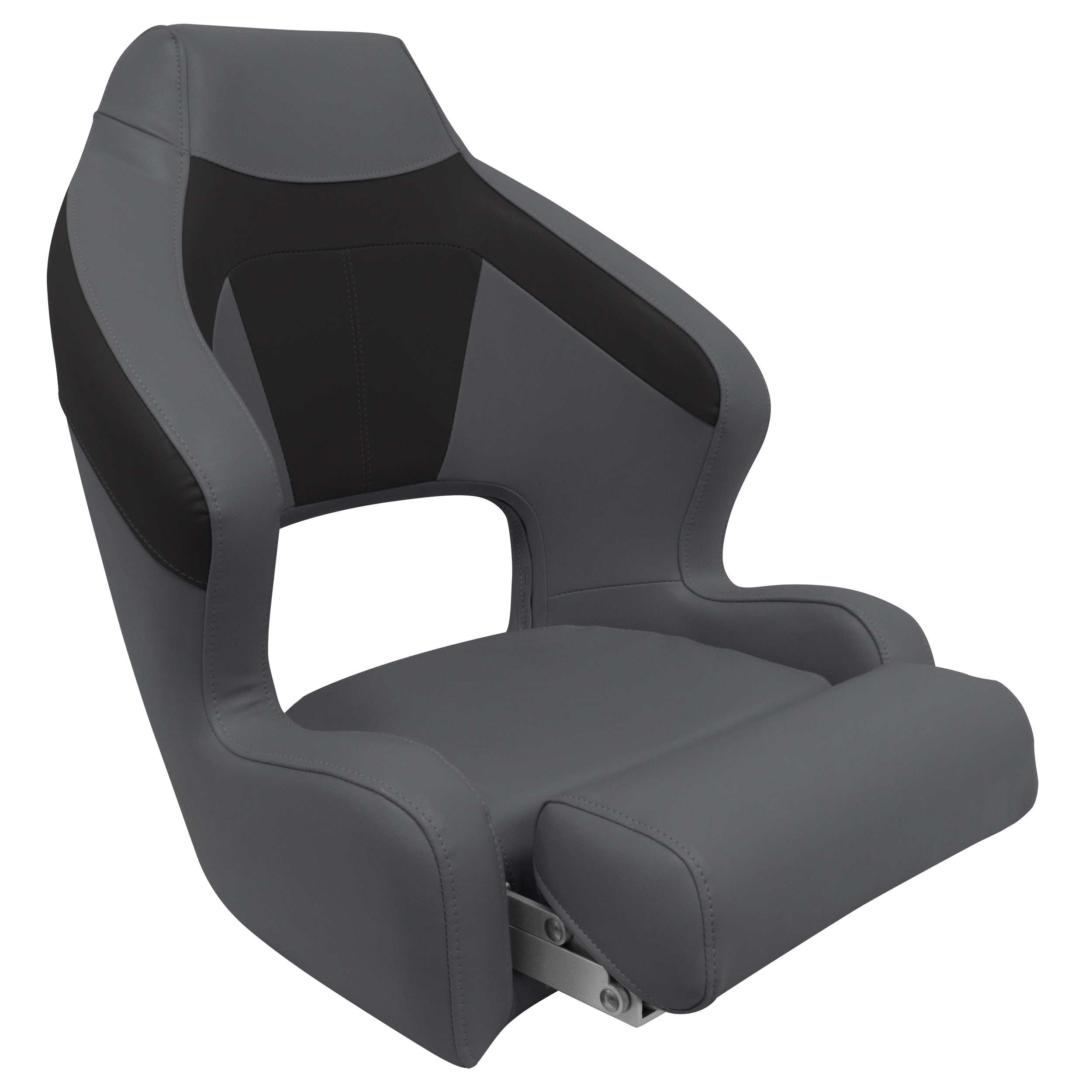 Wise BM3338-1890 Premier Series Pontoon XL Bucket Seat with Flip Up Bolster, Slate / Dark Neutral