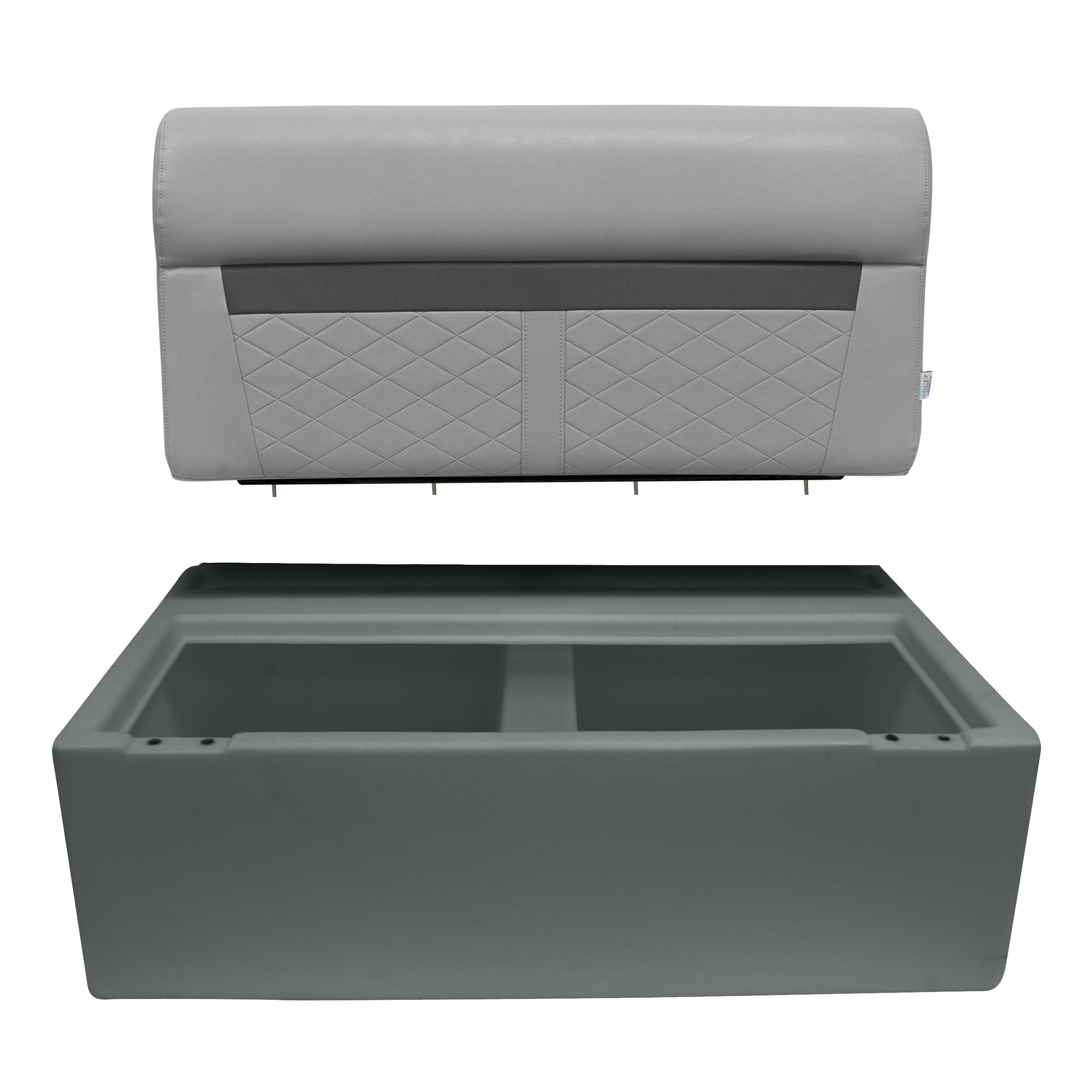 Wise 8WD100-1B-221 DLX Series 37″ Pontoon Bench Seat – Base Only – Grey