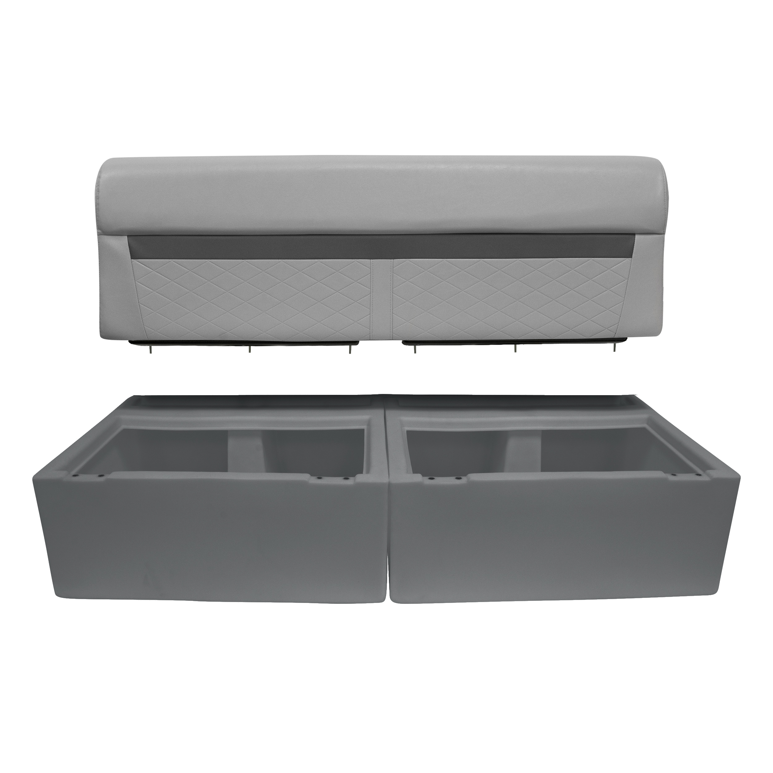 Wise 8WD95-1B-221 DLX Series 28″ Pontoon Bench Seat – Base Only – Grey