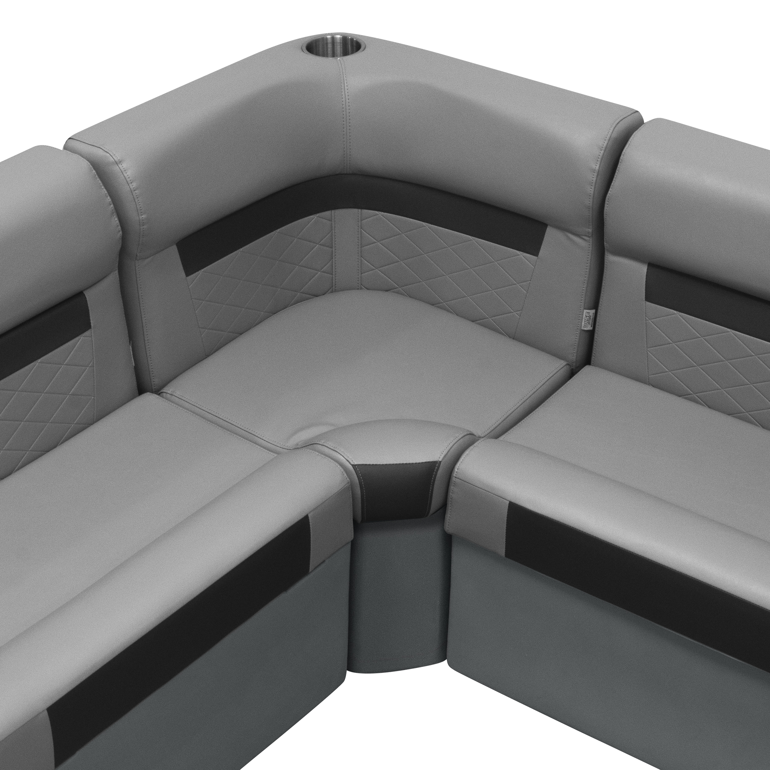 Wise 8WD133-1B-221 DLX Series Pontoon Corner Section – Base Only – Grey