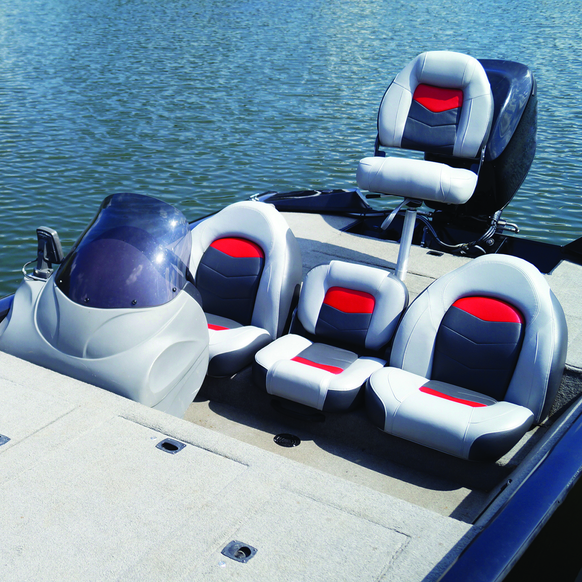 Wise 3308-1880 Pro-Angler Series Pro Casting Deck Seat Marble Grey / Blueberry / Charcoal